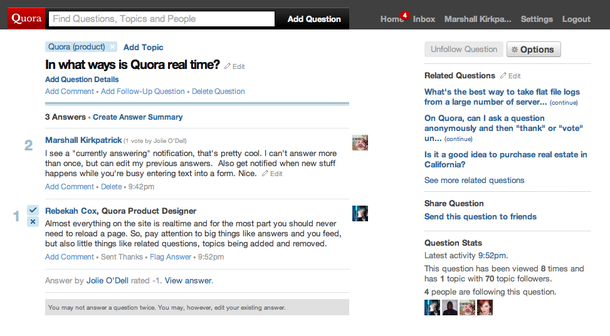 with the top of quora is