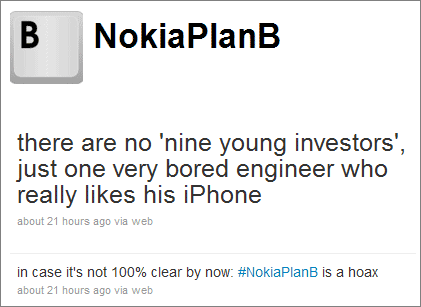 Nokia-Plan-B-Tweet