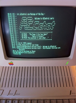 IRC running on an Apple //c