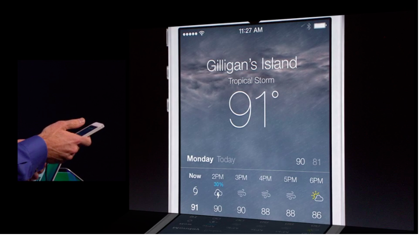 Apple WWDC 2013 iOS 7 Weather App