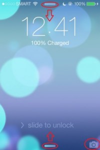 Apple, iOS 7, lock screen, screen shot 