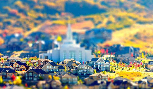 miniature valley town smart home