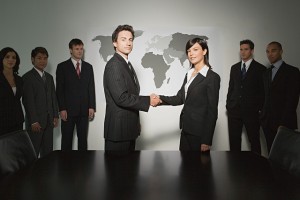 international deal handshake