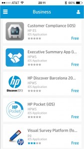 HP Access Catalog screenshot