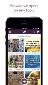 Whisper app on the iPhone