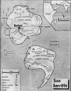 San Serriffe island map april fools prank