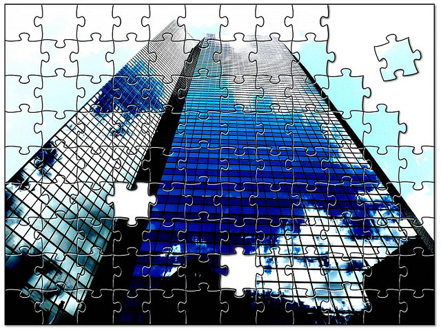 cloud puzzle pieces building enterprise