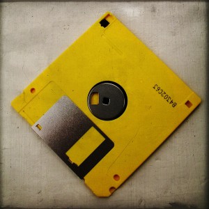 yellow floppy disk