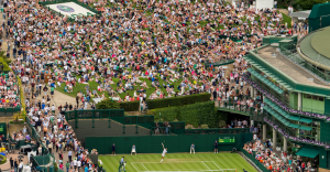 View of the Hill and Court 19 at Wimbledon