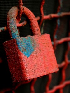 rust padlock privacy security lock