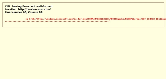 MSN Preview Error