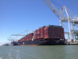 San Francisco container ship