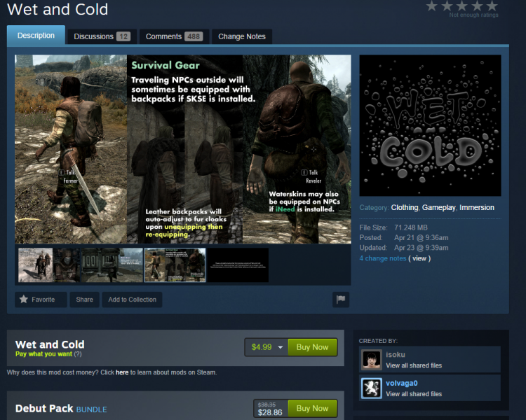 Steam Workshop lets users sell mods, but only shares 25 percent of revenue