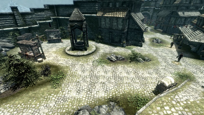 Above: The bustling market square of Solitude, the capital of Skyrim