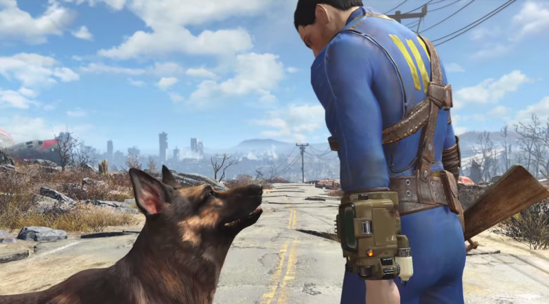 Fallout 4 Dogmeat and Vault Dweller