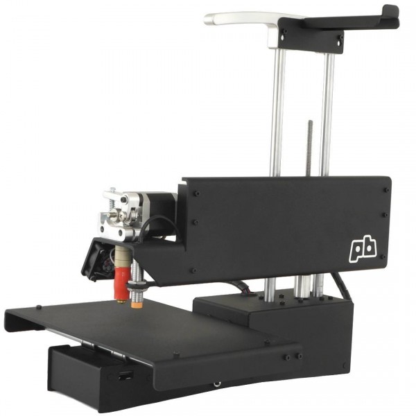 The Printrbot Simple is an open model that can support a heated bed, and it comes in both black and white.