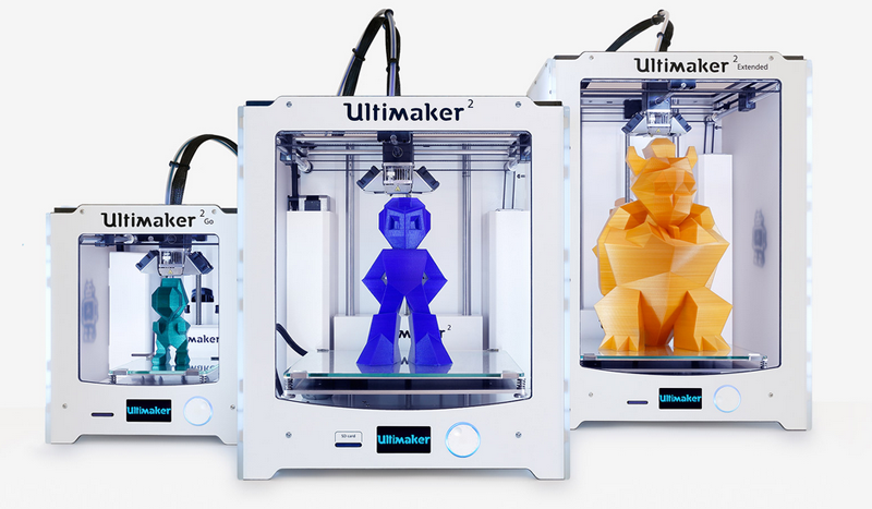 The Ultimaker 3D printers in series, via Ultimaker B.V.