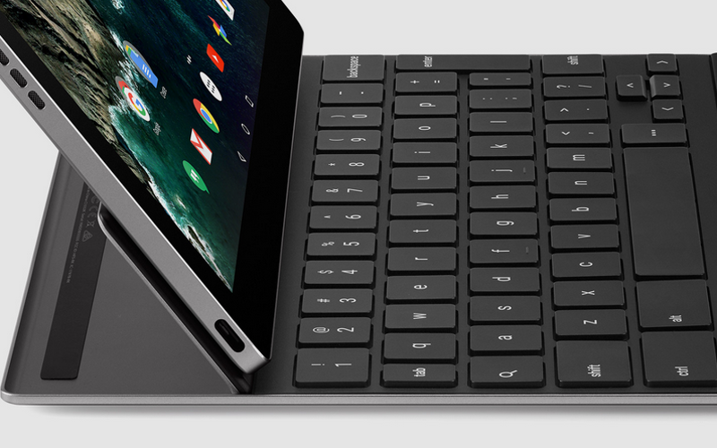 Bluetooth keyboard attaches to Pixel C via magnetic hinge
