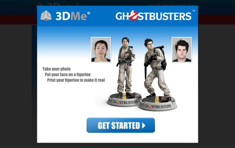 Cubify Ghostbusters figurines can put your face on a supernatural hero. Source: Cubify.com