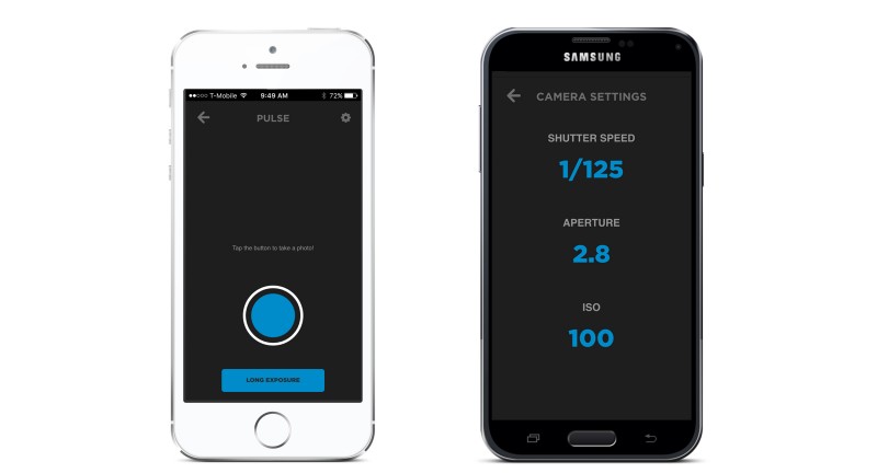 Pulse lets you control camera setting on your iPhone or Android smartphone, via Alpine Laboratories