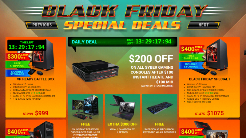 cyberpower black friday deals