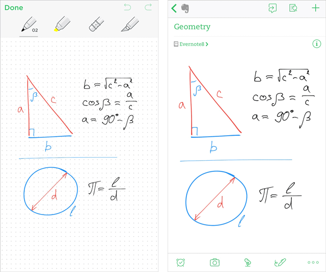 New sketching feature on Evernote for iPhone, iPad via Evernote.