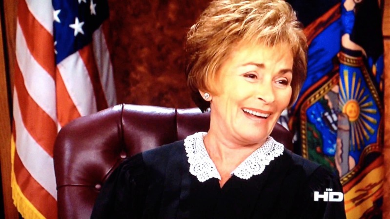 Screenshot from the Judge Judy show, 2015