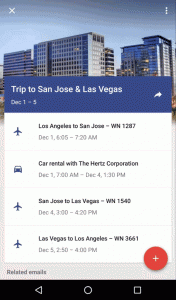 Google Inbox Trip Bundles