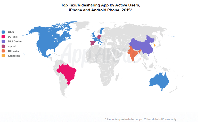 App Annie ridesharing app stats 2