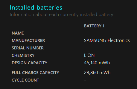 Battery Report