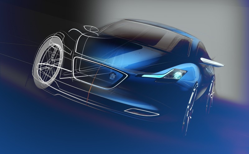 The  ‘b l e u’ virtual showcar was fully developed inside Dassault Systèmes's 3DExperience social collaborative environment 