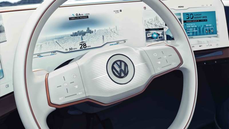 VW BUDD-e steering wheel