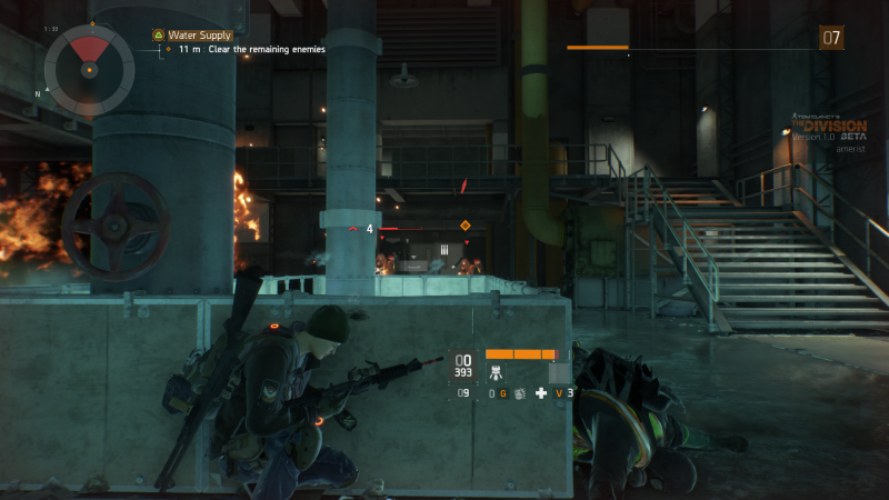 In The Division firing from behind cover is extremely important to survival. No cover means almost instant death.