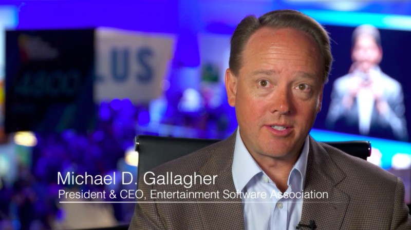 Michael D. Gallagher, President & CEO, ESA. Source: YouTube video interview https://www.youtube.com/watch?v=Ub392kMtANM courtesy of the ESRB.