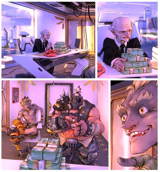 Overwatch Roadhog and Junkrat comic