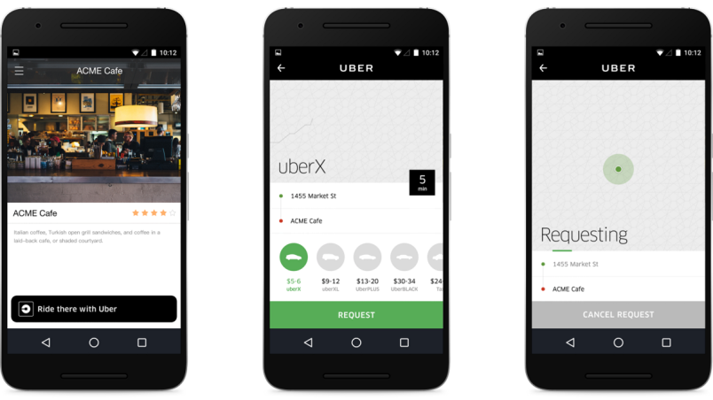 Book Uber Uber announces Ride Request Widget: Easily book an Uber ride directly in third-party