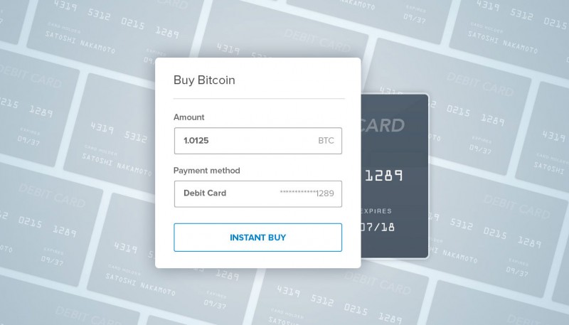 Coinbase will soon allow U.S. customers to use debit cards for instant purchase of bitcoins. Image credit: Coinbase, Inc.