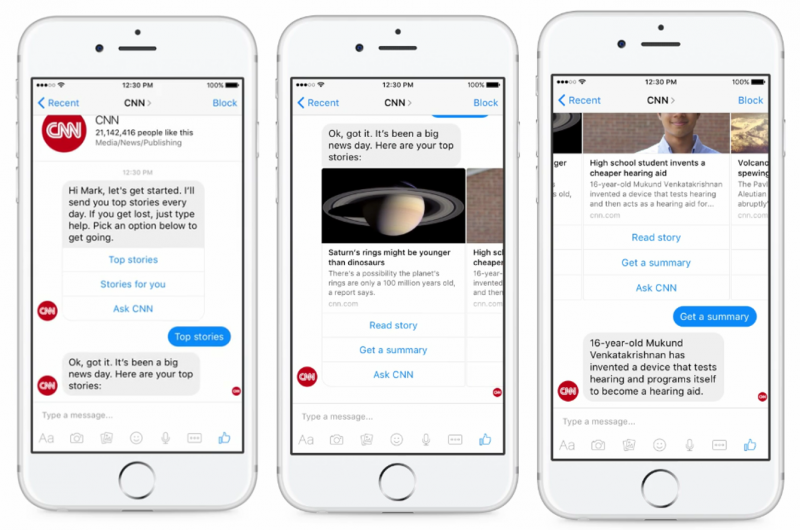 Facebook Messenger - CNN Bot
