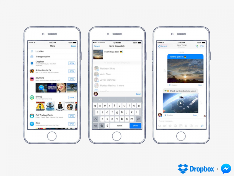 Facebook Messenger Dropbox