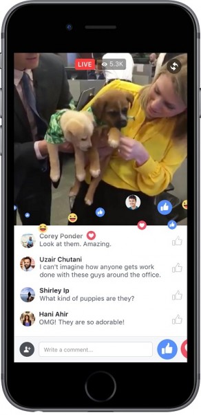 Facebook Live - reactions