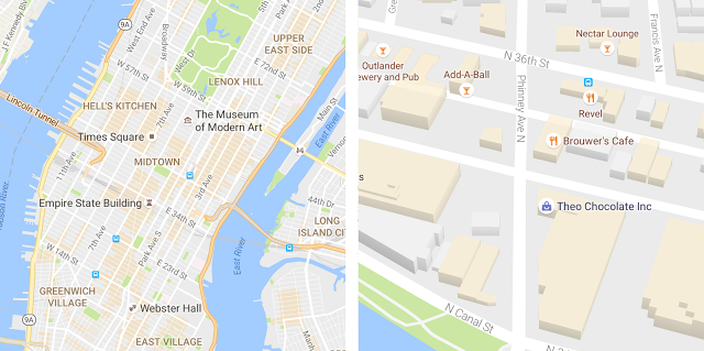 Google Maps - new design