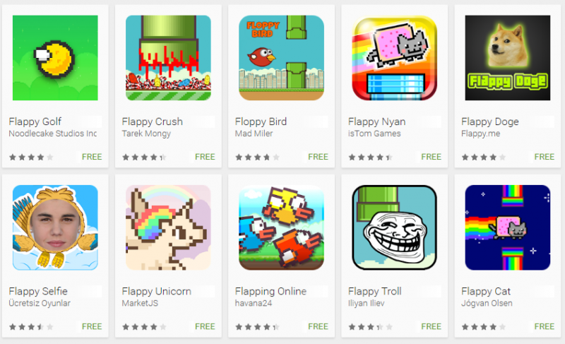 Flappy Bird clones