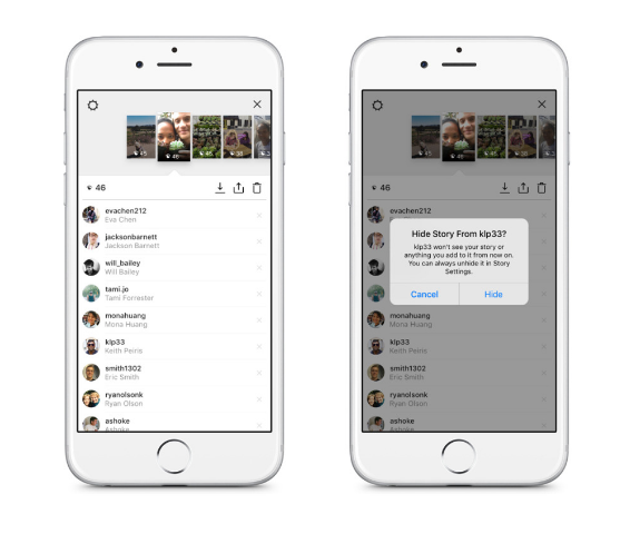 Instagram Stories hide