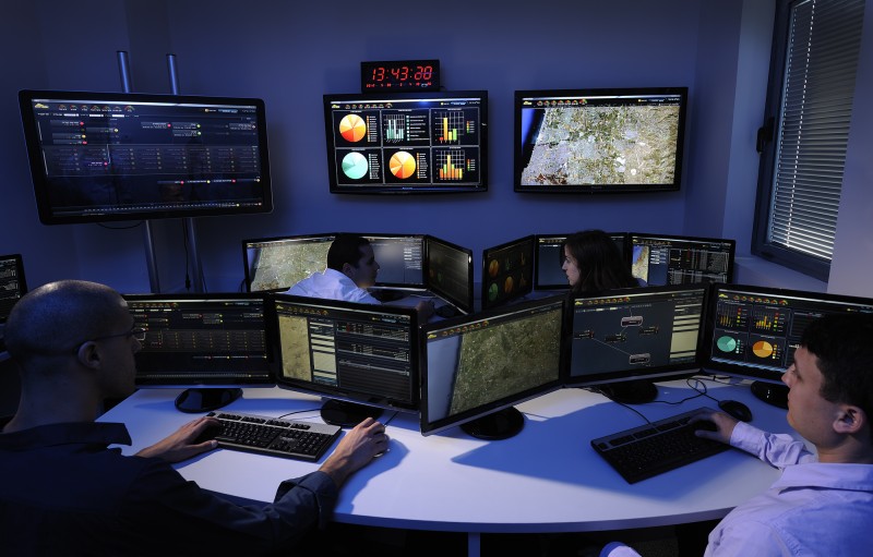 Example Cyber Range command center. Photo courtesy of Cyberbit.