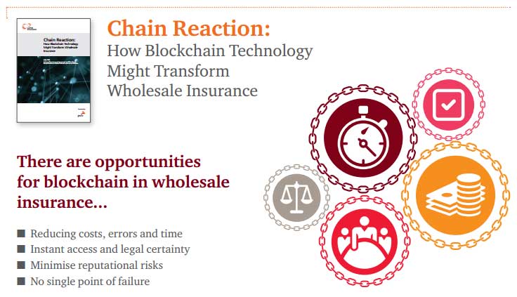 Screenshot from PwC's report on how the blockchain could change the insurance industry (2016).