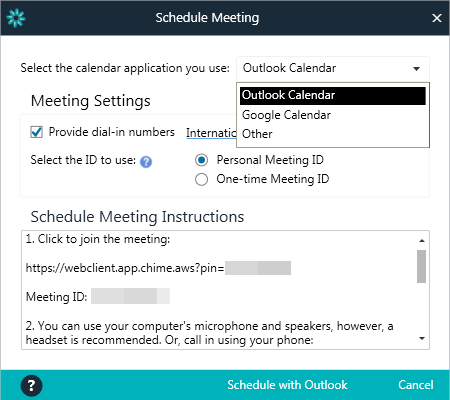 amazon-chime-schedule-meeting