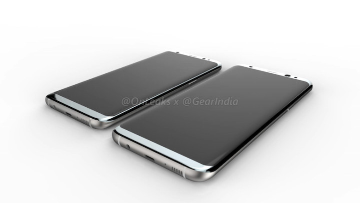 Renders of Samsung Galaxy S8 and S8 Plus via @OnLeaks 