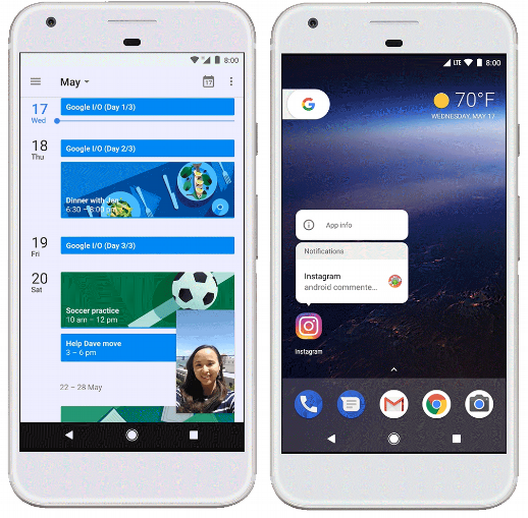 Android O picture-in-picture mode and notification dots