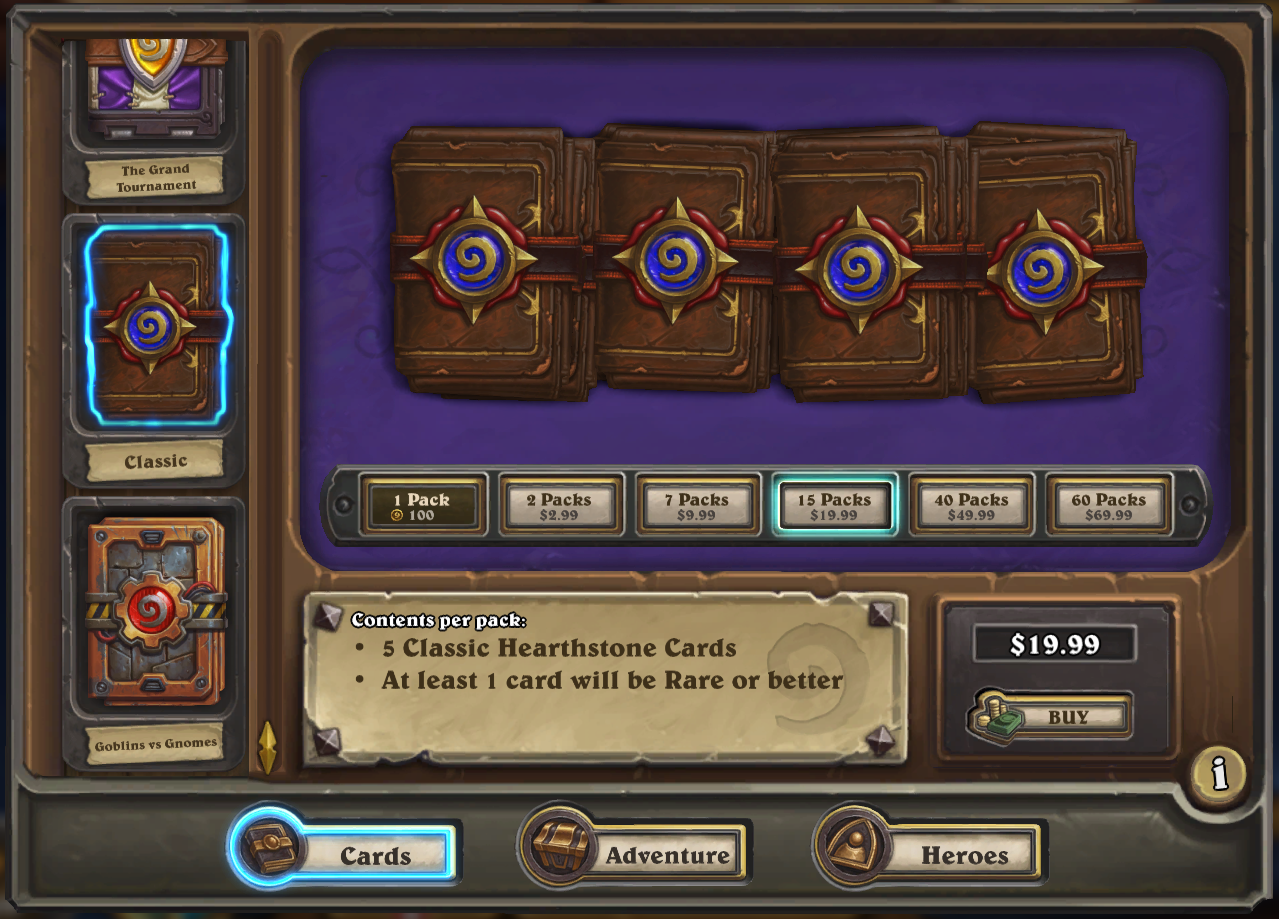 hearthstone shop