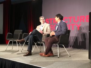 Tom Corn, senior vice president of security products at VMware (left)